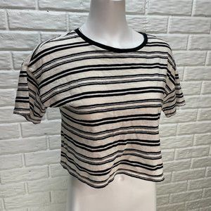 American Eagle 100% Cotton Striped Crop Top